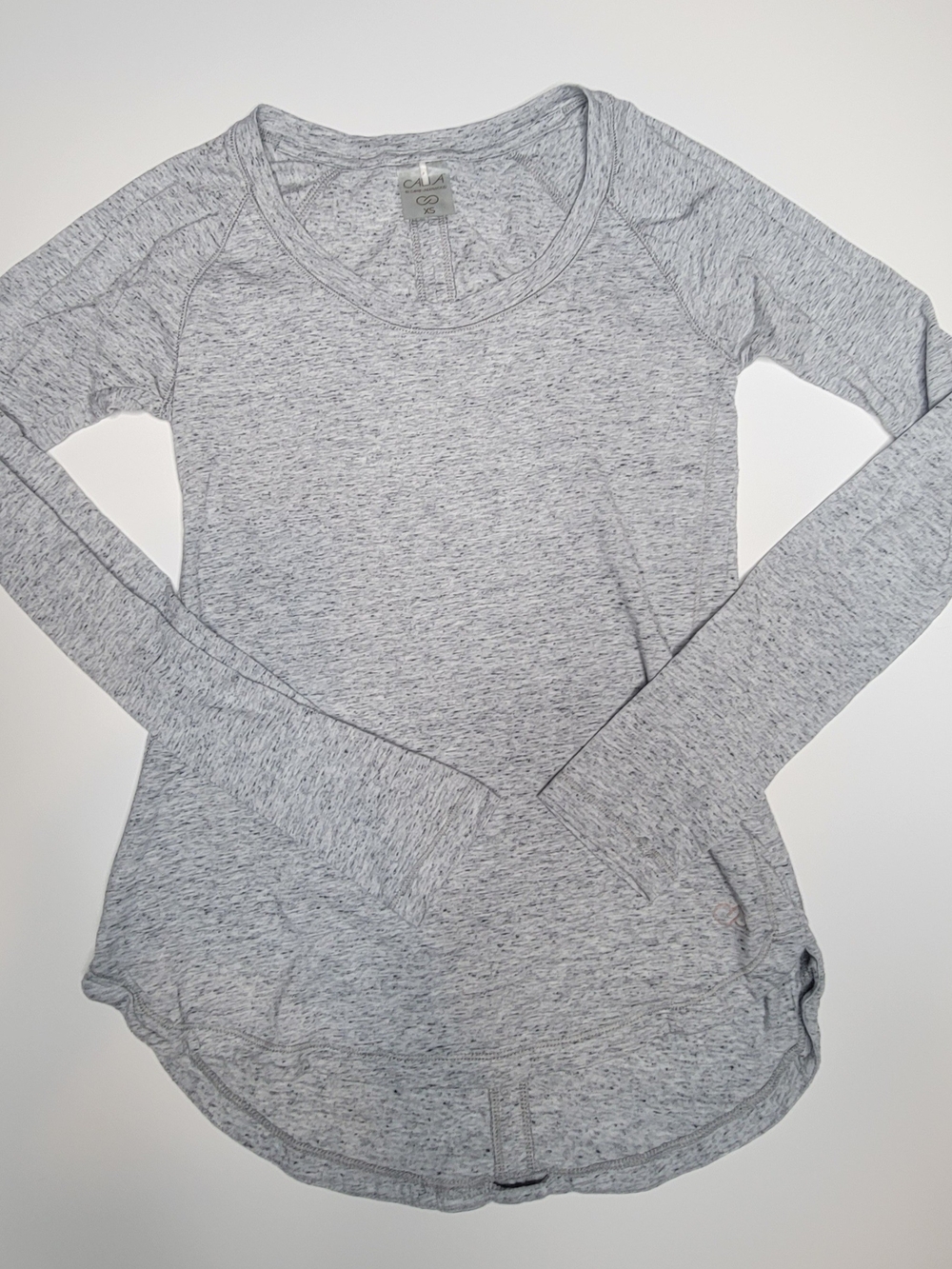 CALIA by Carrie Underwood Size XS Light Heather Gray Long-Sleeve Performance Top